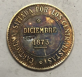 1873 Испания 2 песеты -Копие от монети Кантональной революция