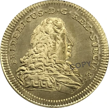 1750 Швеция 1 Ducat - Фредерик I Метална Латунная Златна Монета Сбирка Сувенирни Монети