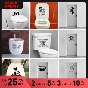 Направи си сам WC Тапети Декорация на Дома Стикер На Стената Стикер На Стената в Тоалетната на Стикер На Стената на Банята Фон Стенни Художествена Стикер
