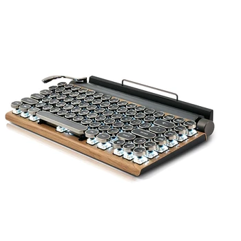 Ретро пишеща Машина Клавиатура Безжична Bluetooth Клавиатура USB Механични Пънк Капачки За Настолни/Преносими компютри/Телефони