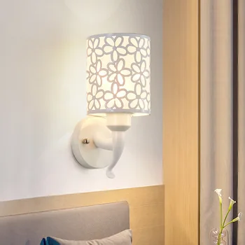 Iron издълбани лампа, с монтиран на стената Лампа Модерна Проста Спалня, Нощно Шкафче Хол Фон Хотел Творчески Led монтиран на стената Лампа