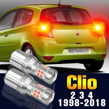 2 елемента Led Крушка на Стоп-сигнала За Renault Clio 2 3 4 1998-2018 2008 2009 2010 2011 2012 2013 2014 2015 2016 2017 Аксесоари