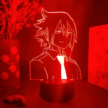Новост Led Светлини Аниме Моят Герой Академия Фигурка Tamaki Амадзики Силуети на Лицето 3D Визуален Нощна Лампа Акрилни Възходящото Осветление