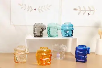 Кулачковая Стъклена Ваза в скандинавски минималистичен Стил Ins за съвременния декор на Фермерска къща