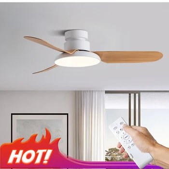 Ventilador de techo против luz Led para el hogar, moderno ventilador de suelo bajo против Control remoto para comedor, sala de estar