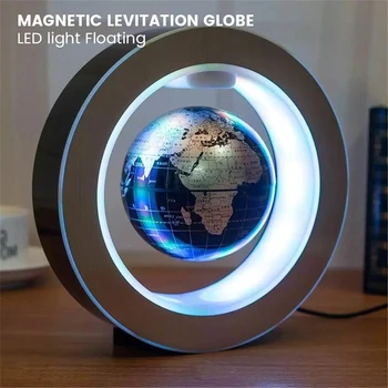 Левитирующая Лампа на Магнитна Левитация Глобус LED Въртящ се Глобус Светлини от Нощни Лампи Домашна Новост Плаващ Лампа Подаръци За Нова Година