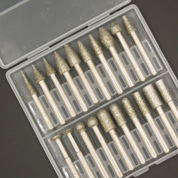 60 # 6 мм диамантени шлифовъчни бита комплект от 20 бр./опаковане. диамантени шлифовъчни разменяйте полиращи бита пилинг металообработване пилинг бита