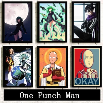 Японски Екшън Анимационен Филм Аниме One Punch Man Картина Всекидневна, Детска Стая, Изкуство, Начало Декор На Стените На Качеството На Платно За Живопис Плакати Изкуство