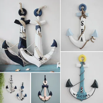 Средиземноморският стил декоративна висулка кораб на котва на кораба на волана детска стая фон стенен висулка за украса на дома