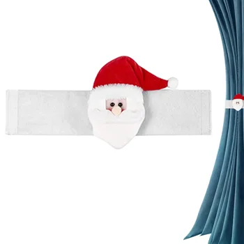 Коледна Декоративна Завеса Обтегач Дядо Коледа Завеса Ключалката Снежен Човек Лосове Завеси Притежателя Сладък Завеса Подхват Възпре