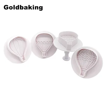 Кутии за бисквити с въздушно топка Goldbaking 4 бр. в комплект Набор от Форми за бисквити с релефни за празни приказки Плунжерный Нож